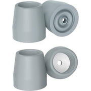 SupreGear Rubber Walker Replacement Tips, 1 in Non-Slip Leg Caps for Walkers and Frames Floor Protection, 4 Pack, Gray