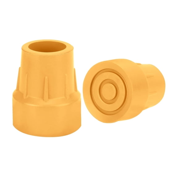 SupreGear 1 inch Walking Cane Tips, 2-pack Heavy Duty Replacement Rubber Caps, Yellow
