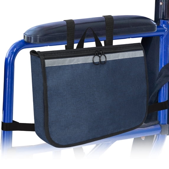 SupreGear Waterproof Storage Organizer Bag for Rollator Walkers & Knee Scooters, Multi-Pocket,Dark Blue
