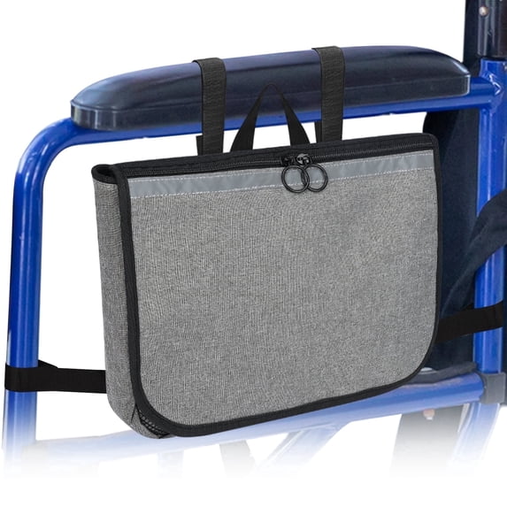 SupreGear Waterproof Storage Organizer Bag for Rollator Walkers & Knee Scooters, Multi-Pocket,Gray