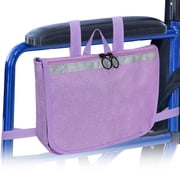 SupreGear Waterproof Storage Organizer Bag for Rollator Walkers & Knee Scooters, Multi-Pocket,Purple