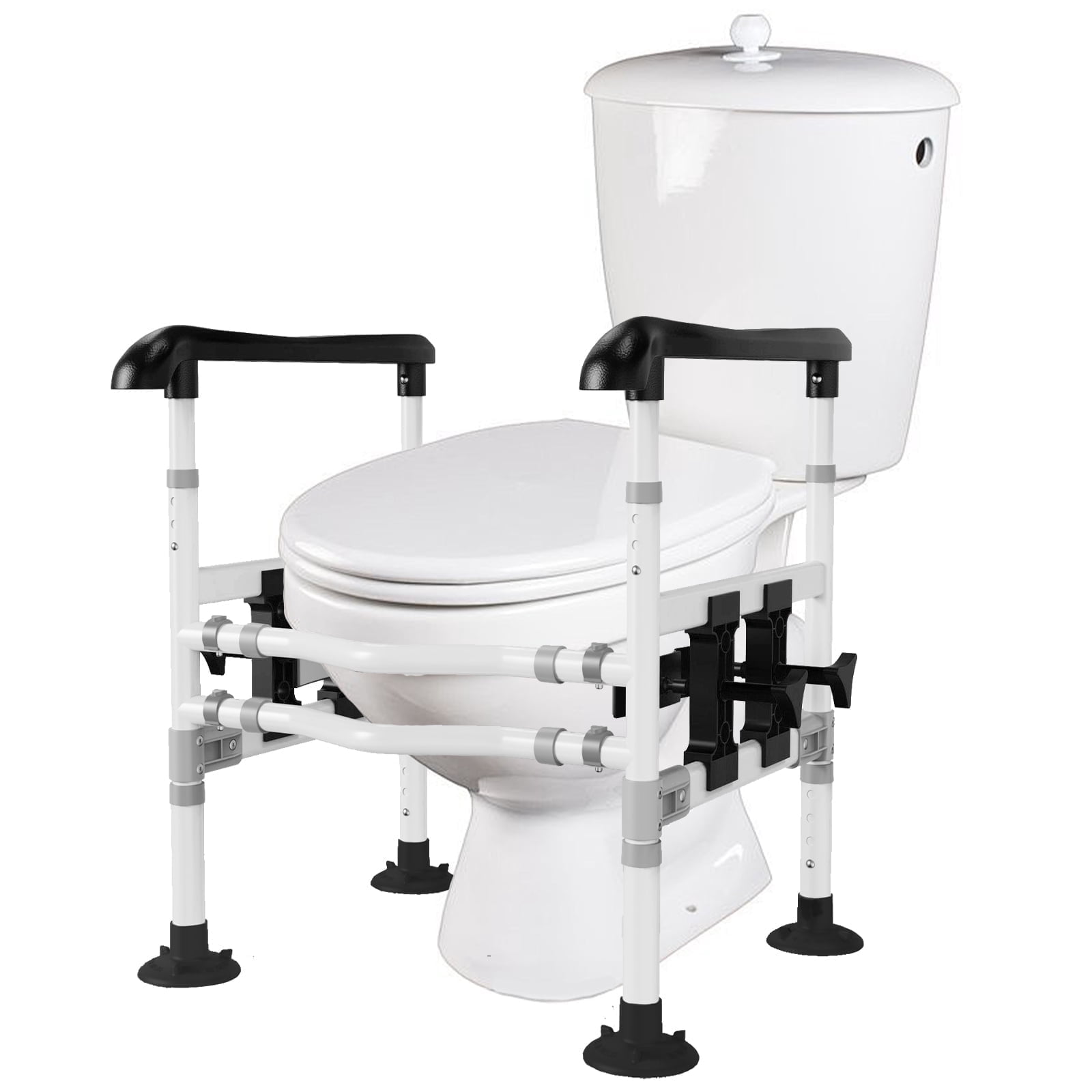 Toilet Riser With Safety Frame SupreGear Adjustable Toilet Safety Frame with Anti-Slip Handrails and ...