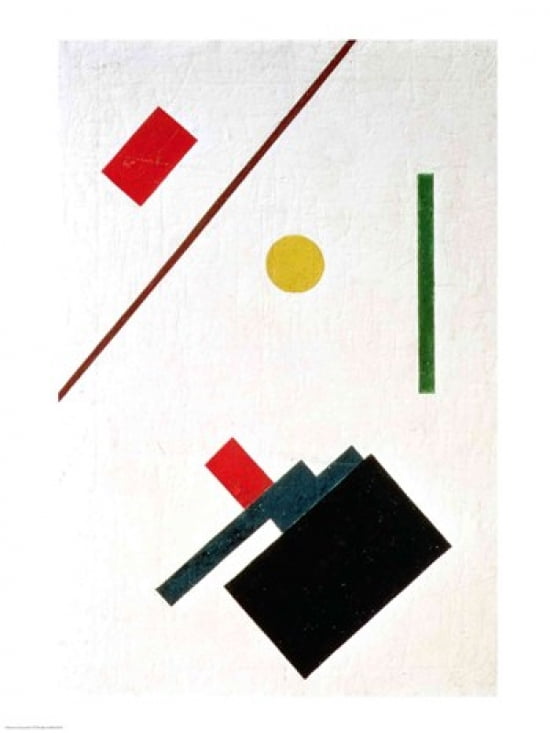 Suprematist Composition 1915 Canvas Art - Kazimir Malevich (18 x 24)
