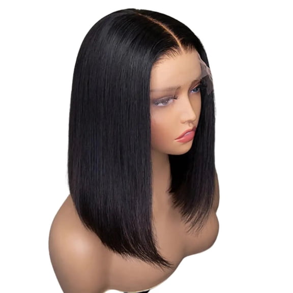 Supreme 13A Celebrity-Grade 100% Unprocessed Human Hair 6X4 Bob Cut Wig (Middle Part 14" inch)- Renee
