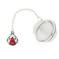thumbnail image 1 of Supreme 18/8 Stainless Steel 2 Inch Mesh Tea Ball Infuser/Tea Interval Diffuser/Tea Strainer Infuser with Zinc Alloy and Enamel Apple Charm for Tea and Everyday Use, 1 of 3