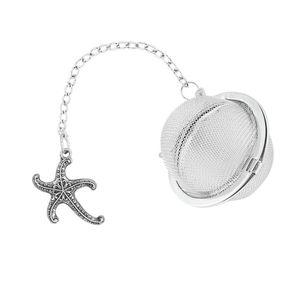 Supreme 18/8 Stainless Steel 2 Inch Mesh Tea Ball Infuser/Tea Interval Diffuser/Tea Strainer Infuser with Zinc Alloy Starfish Charm for Tea and Everyday Use
