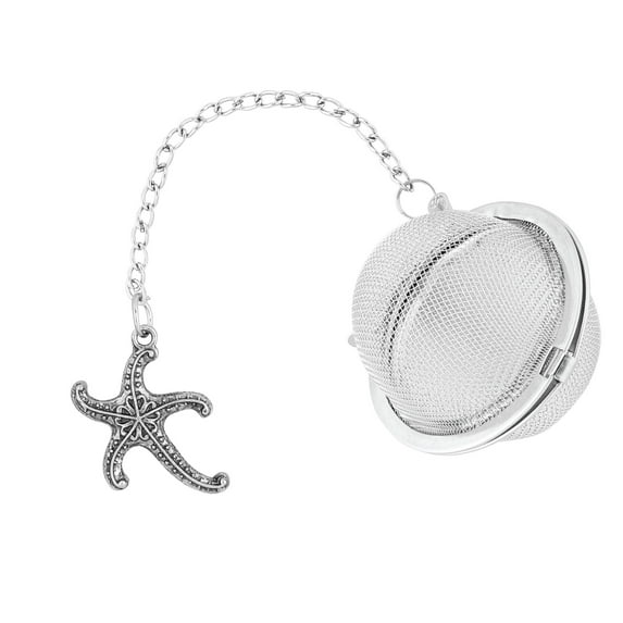 Supreme 18/8 Stainless Steel 2 Inch Mesh Tea Ball Infuser/Tea Interval Diffuser/Tea Strainer Infuser with Zinc Alloy Starfish Charm for Tea and Everyday Use