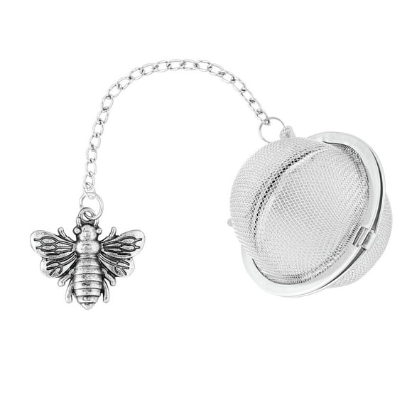 Supreme 18/8 Stainless Steel 2 Inch Mesh Tea Ball Infuser/Tea Interval Diffuser/Tea Strainer with Zinc Alloy Bee Charm for Tea and Everyday Use