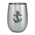 thumbnail image 1 of Supreme 18/8 Stainless Steel 20 oz. Full Color Printed Stemless Wine Glass, Unbreakable and Shatterproof Metal, for Wine and Beverage (Anchor), 1 of 1