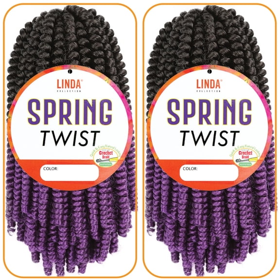 Supreme 2 pack 8" Spring Twist Hairstyles (T1BPURPLE)