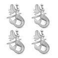 thumbnail image 1 of Supreme 4-Piece Mermaid Zinc Alloy Napkin Rings for Dinning Table Setting, Wedding Decorations, Banquet, Birthday Dinner, Holiday Parties, Family Gatherings, 1 of 1