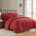 thumbnail image 1 of Supreme 5 Piece Bed-In-A-Bag All Season Solid Comforter & Sheet Set, Twin Extra-Long, Burgundy, 1 of 5
