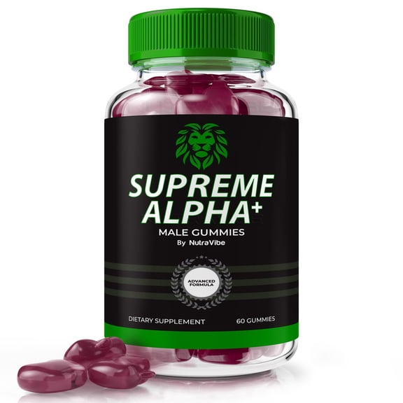 Supreme Alpha – Gummies with a Natural Daily Blend for Energy & Wellness | Great-Tasting, Easy-to-Chew Gummies (60 Gummies)