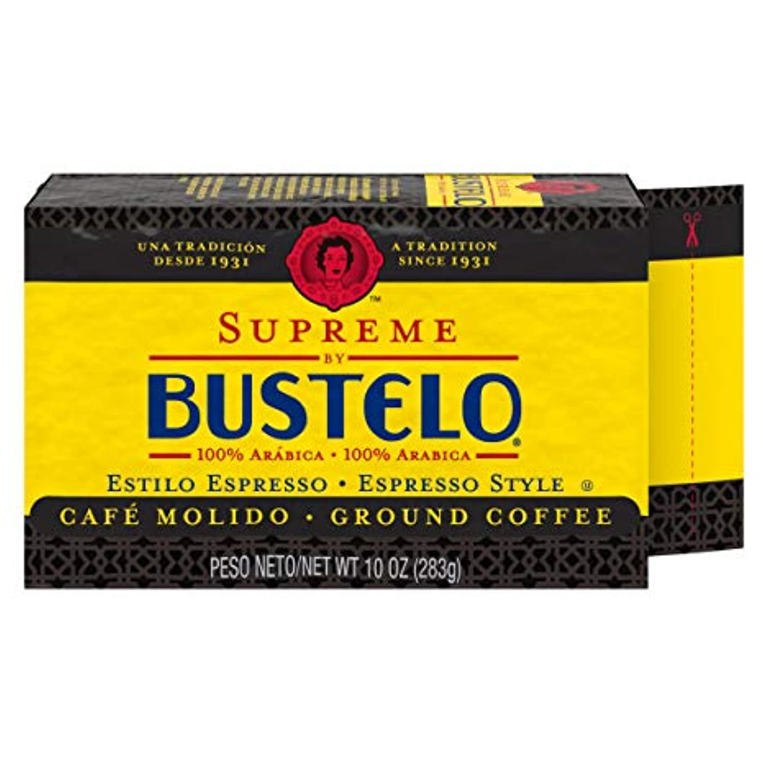Supreme By Bustelo Espresso Style Dark Roast Ground Coffee Brick, 10