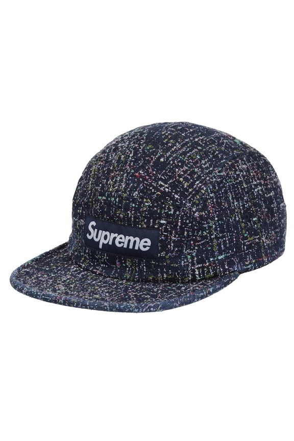 Denim Boucle Camp Cap, from StockX