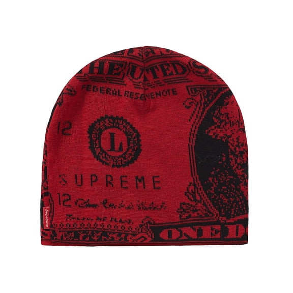 Supreme Dollar Beanie, from StockX