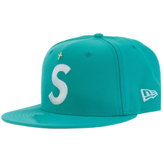 Supreme Gold Cross S Logo New Era Fitted Hat, from StockX