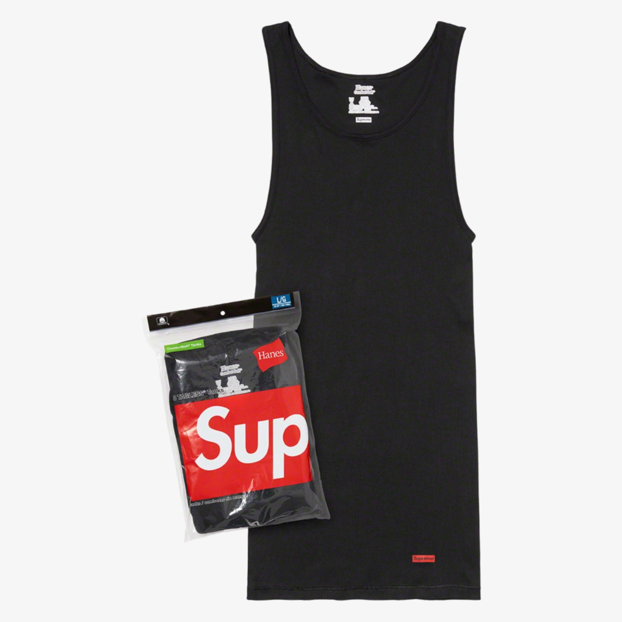 Supreme　Hanes Tagless Tank Tops （3Pack） Supreme Hanes Tagless Tank Tops (3 Pack) Black - Walmart.com