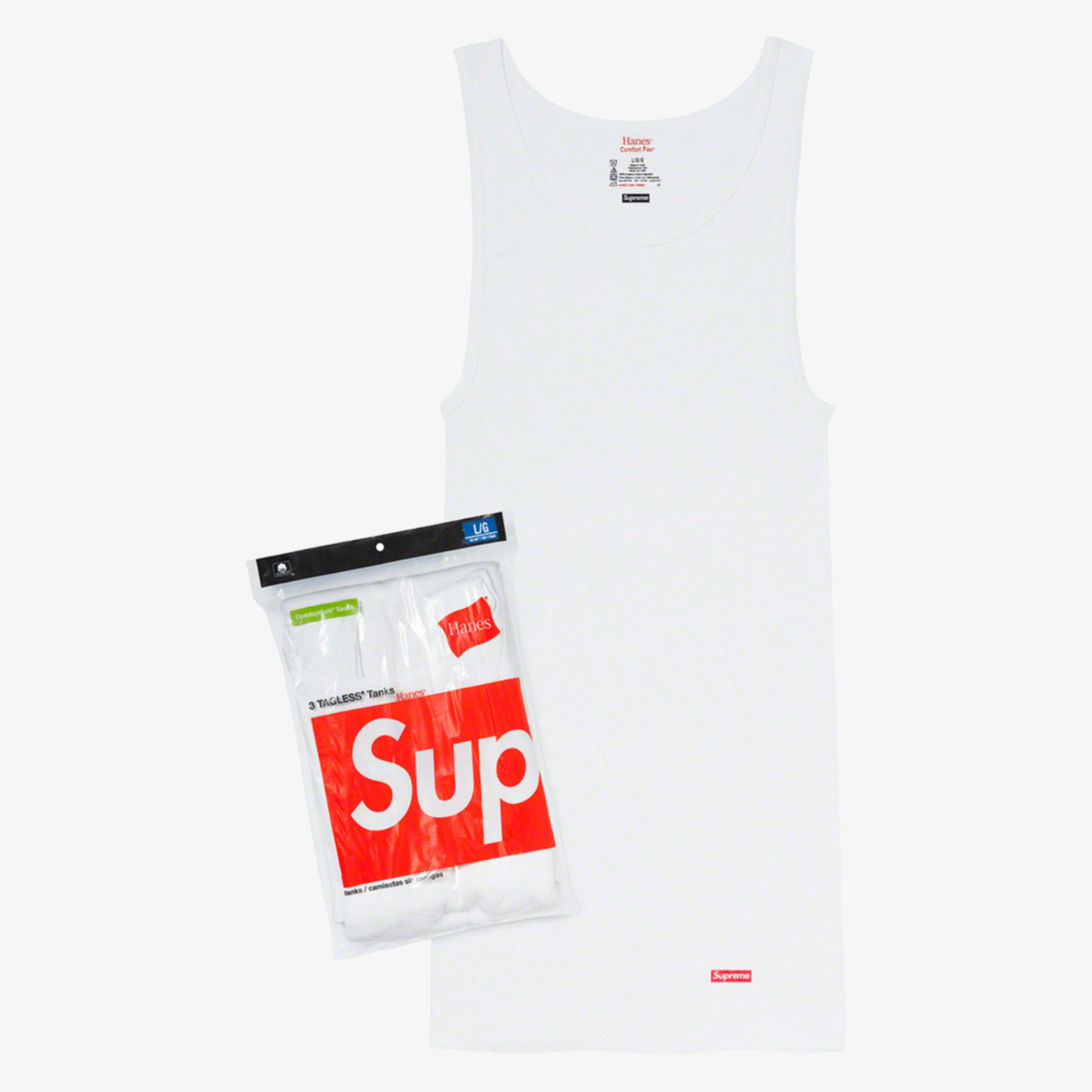 トップス Supreme Hanes Tagless Tank Tops - 3 Pack Supreme Hanes Tagless Tank Tops (3 Pack) Black - Walmart.com
