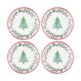 thumbnail image 1 of Supreme Housewares Christmas Tree Melamine Appetizer Plates, Multicolor 4 Piece Set, 6 Inch, 1 of 3