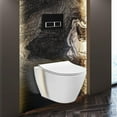 thumbnail image 1 of Supreme In-Wall toilet Combo Set - 20" Toilet Bowl With Soft-Close Seat, Tank And Carrier System, Push Buttons Included., 1 of 12