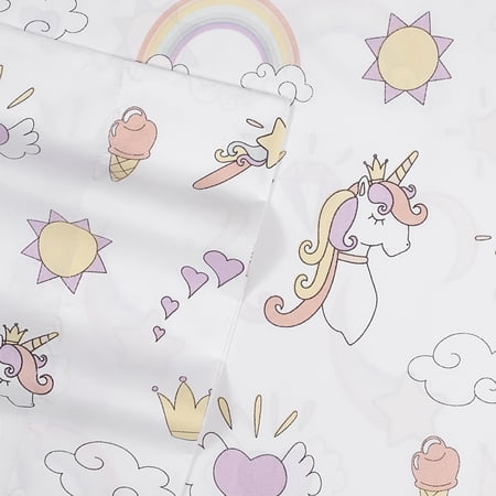 Supreme Kids Wrinkle Free Hypoallergenic Bed Sheets Magical Unicorns