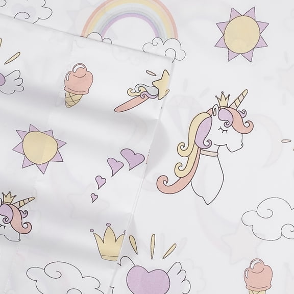 Supreme Kids Wrinkle Free Hypoallergenic Bed Sheets Magical Unicorns