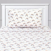Supreme Kids Wrinkle Free Hypoallergenic Rainbow Bed Sheet Set