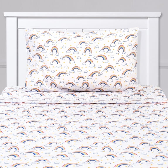 Supreme Kids Wrinkle Free Hypoallergenic Rainbow Bed Sheet Set