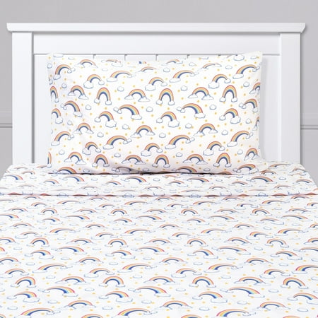 Supreme Kids Wrinkle Free Hypoallergenic Rainbow Bed Sheet Set