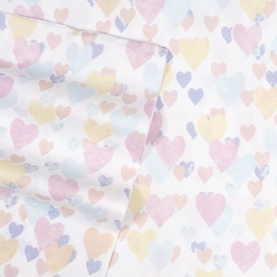 Supreme Kids Wrinkle Free Hypoallergenic Soft and Cozy Bed Sheets Vintage Hearts - Twin-XL