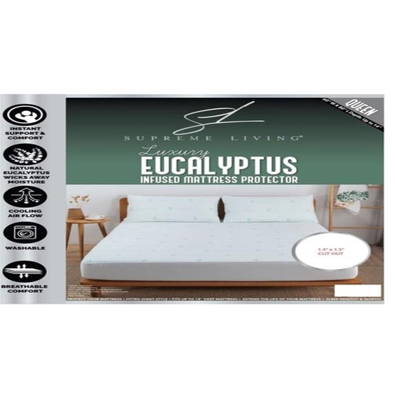 Supreme Living MP41750 Eucalyptus Infused Mattress Protectors - Twin Size