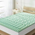 thumbnail image 1 of Supreme Living TN41854 2 in. Aloe Vera 7 Zone Memory Foam Mattress Topper, Green - Twin Size, 1 of 1
