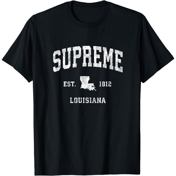 Supreme Louisiana LA Vintage Athletic Sports Design T-Shirt