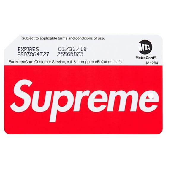 Supreme MTA Metrocard (Unsealed), from StockX