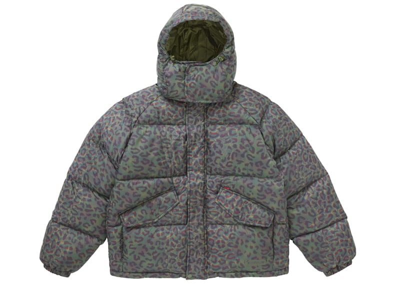 Supreme Men's 700-Fill Down Lightweight Puffer Jacket Leopard