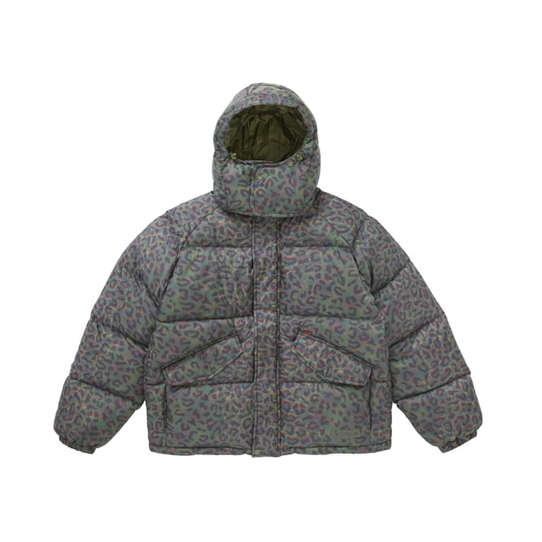 Supreme Men's 700-Fill Down Lightweight Puffer Jacket Leopard