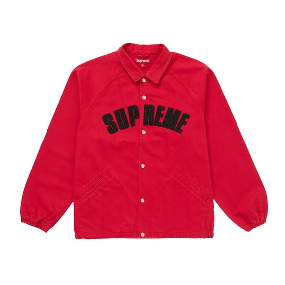 Supreme Men's Arc Denim Coaches Jacket (SS25) Red, from StockX