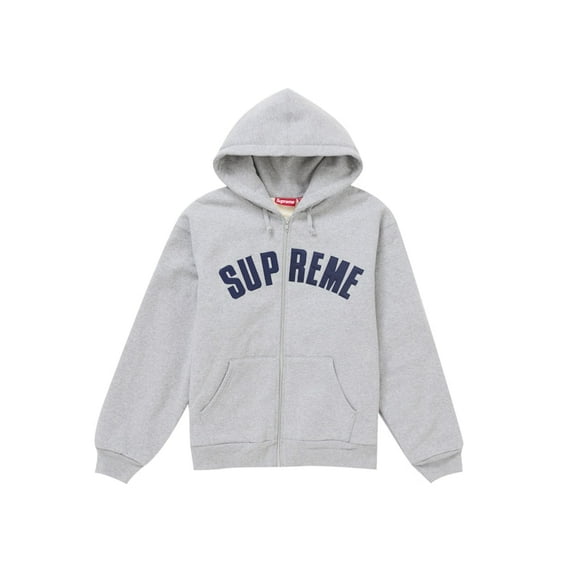 Supreme Men's Arc Thermal Zip Up Hooded Sweatshirt Heather Grey, from StockX