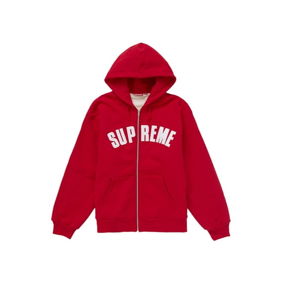 Supreme Men's Arc Thermal Zip Up Hooded Sweatshirt Red, from StockX