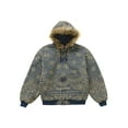 thumbnail image 1 of Supreme Men's Bandana Jacquard Denim Hooded Work Jacket Blue, from StockX, 1 of 4