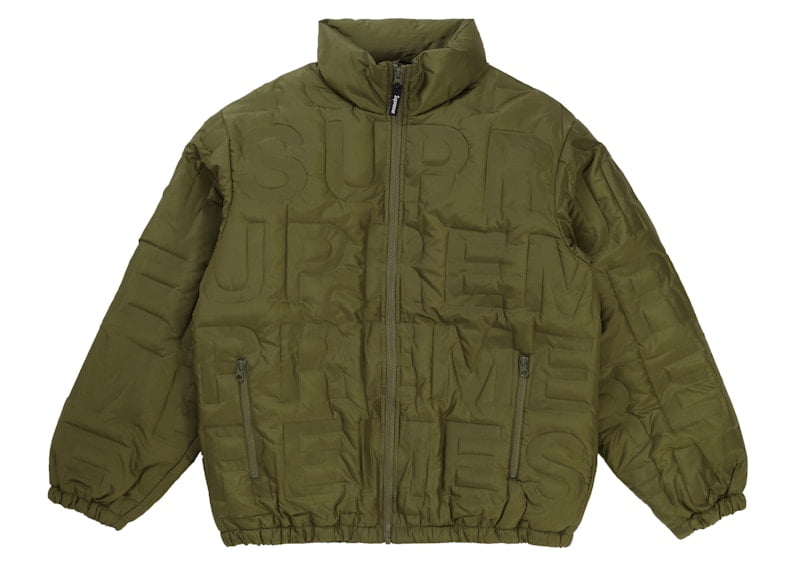 ジャケット・アウター Supreme Bonded Logo Puffy Jacket Olive s-l1200.jpg