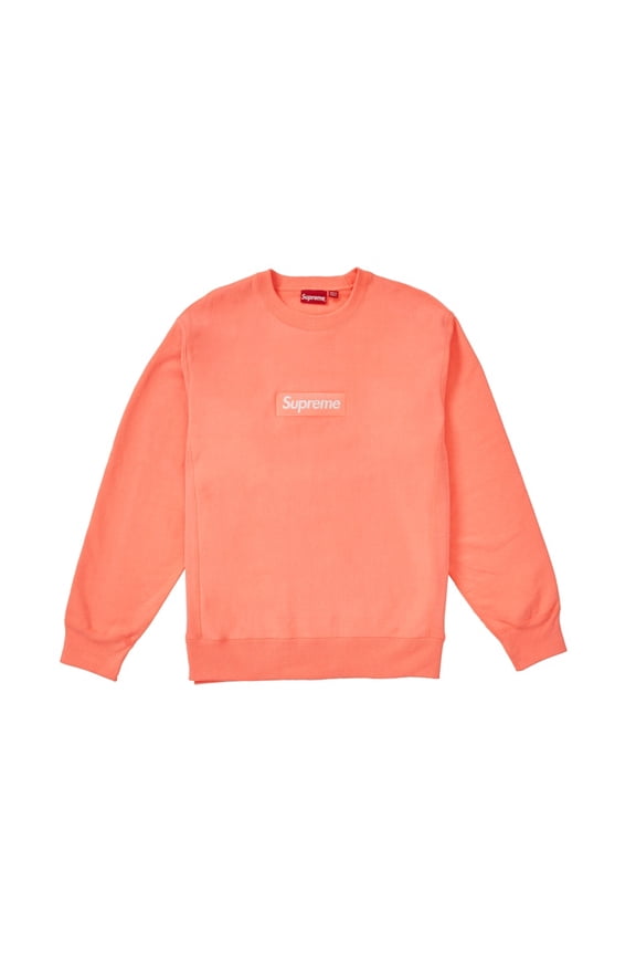 Men's Box Logo Crewneck (FW18) Fluorescent Pink, from StockX