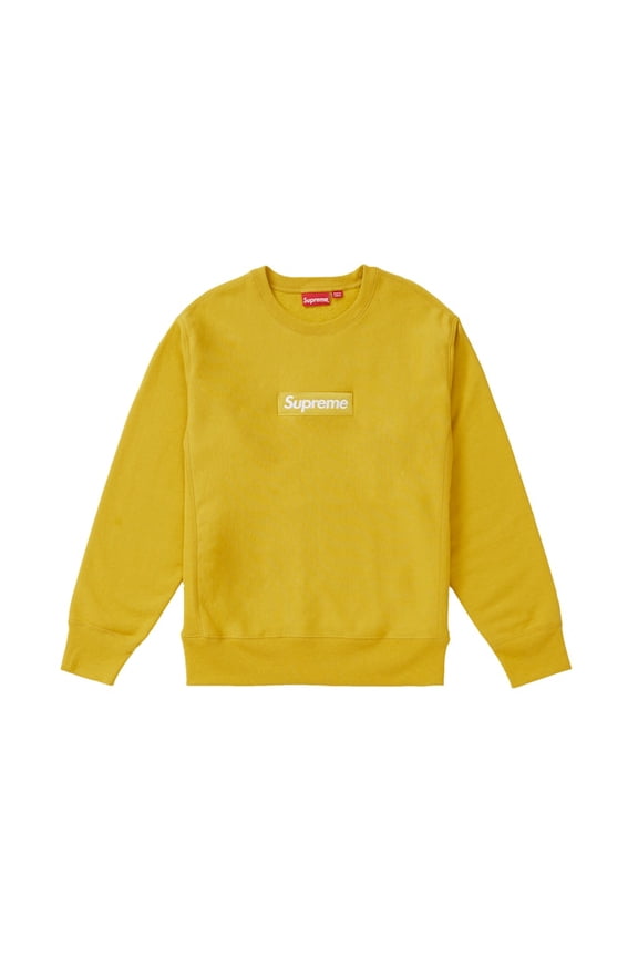 Men's Box Logo Crewneck (FW18) Mustard, from StockX