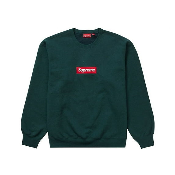 Supreme Men's Box Logo Crewneck (FW22) Dark Pine, from StockX
