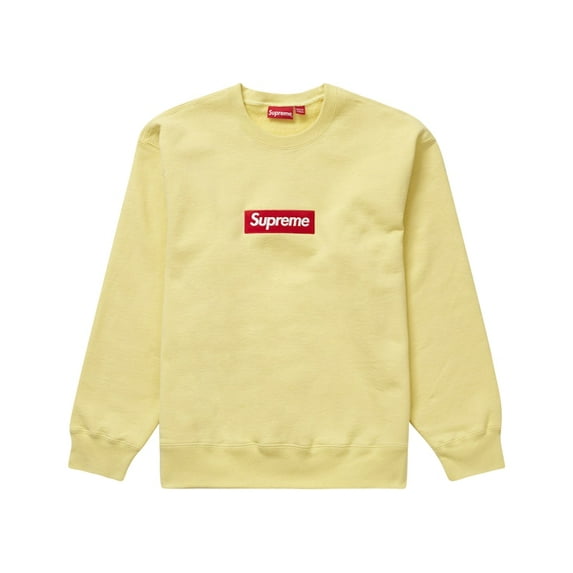 Supreme Men's Box Logo Crewneck (FW22) Pale Yellow, from StockX