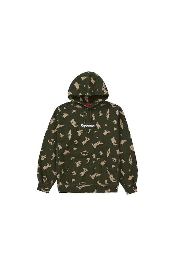 Men's Box Logo Hooded Sweatshirt (FW21) Olive Russian Camo, from StockX