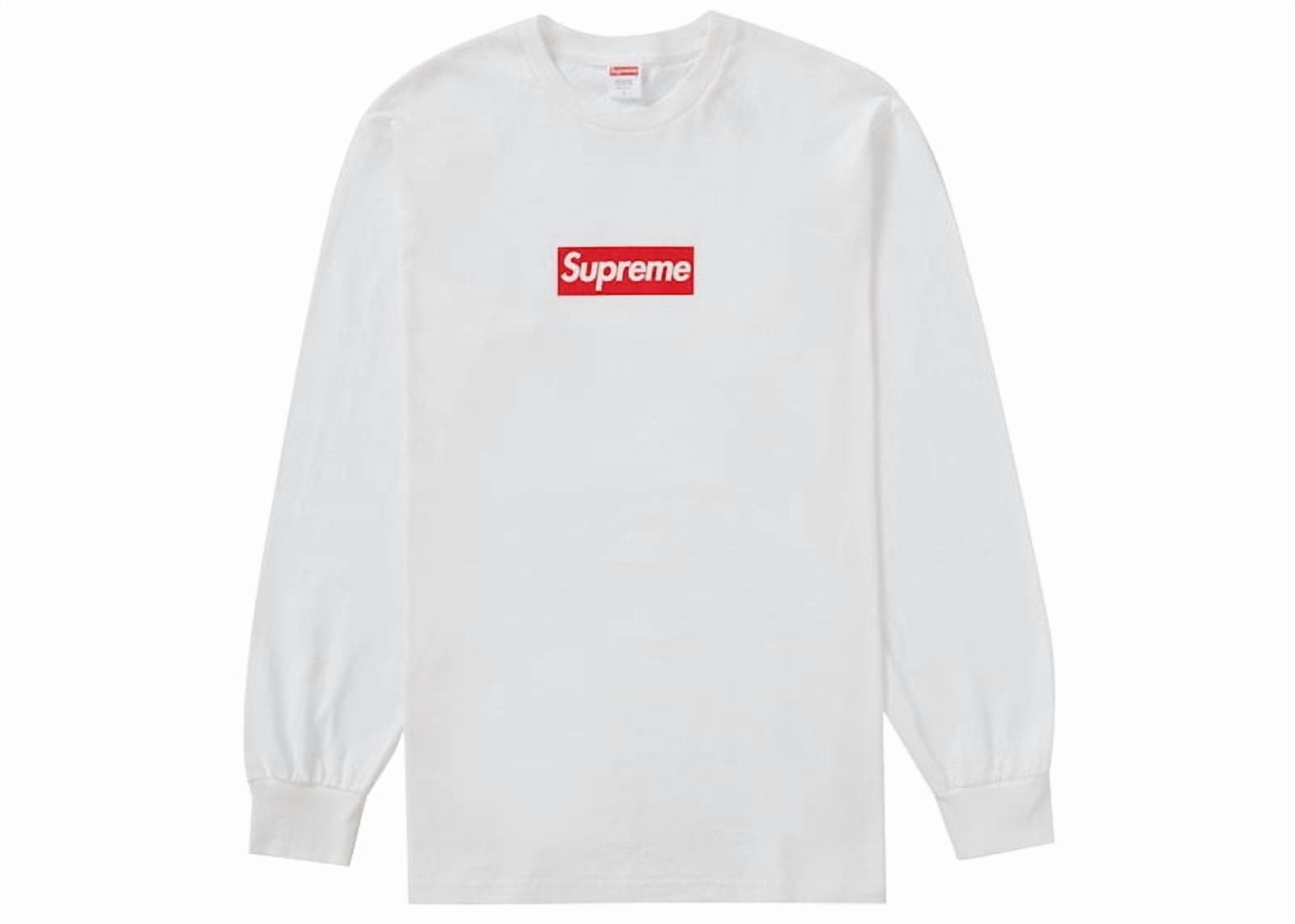 Supreme Men's Box Logo L/S Tee White, from StockX Walmart