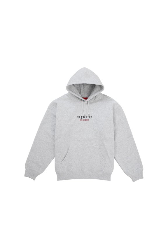 Men's Classic Logo Los Angeles Shop Hooded Sweatshirt Heather Grey, from StockX