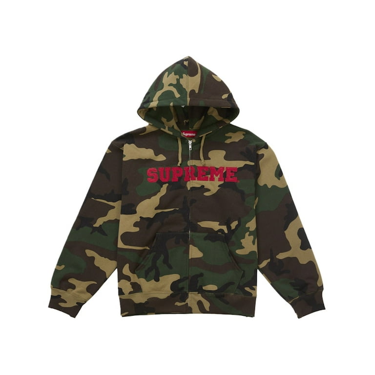 Supreme Men's Collegiate Applique Zip Up Hooded Sweatshirt